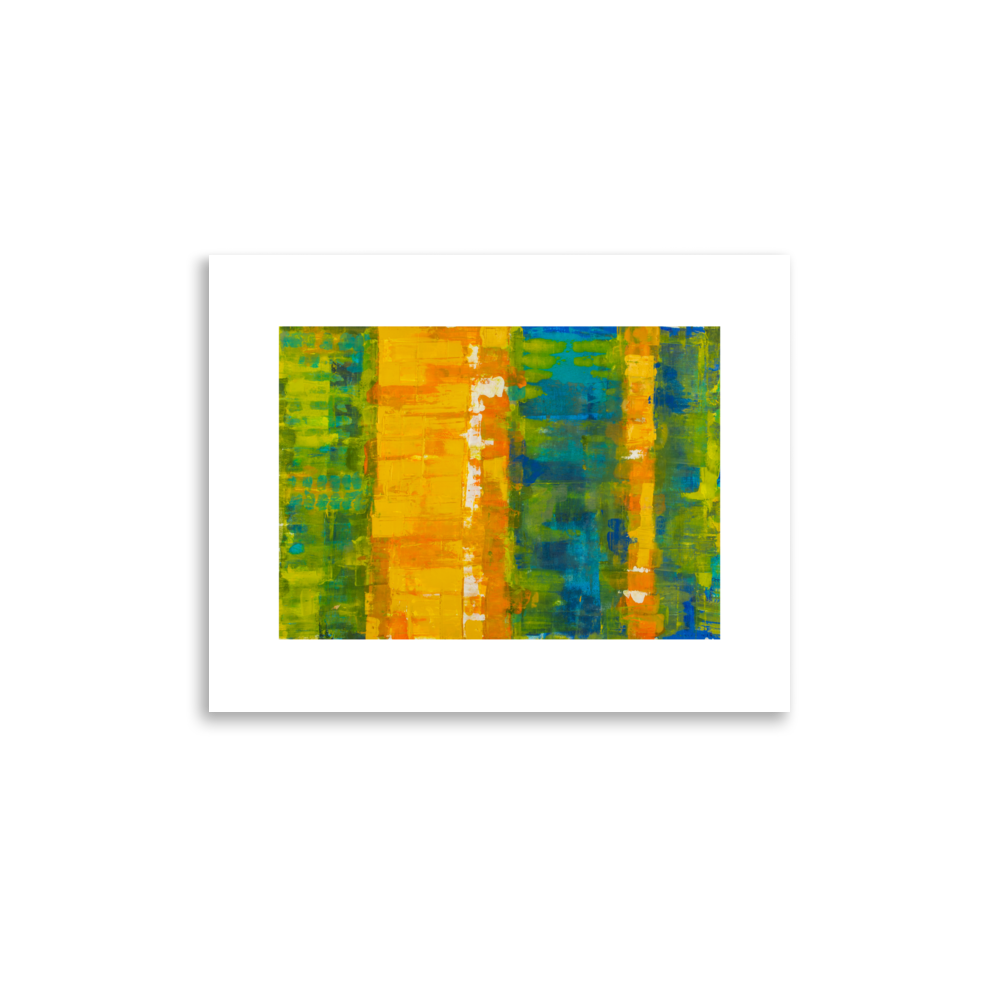 Teal Orange  Photo paper poster